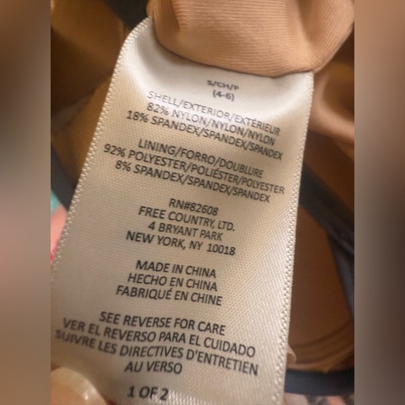 Free Country Striped Retro Bikini Swimsuit front High Waist High Cut Legs S-4/6 - Picture 9 of 14